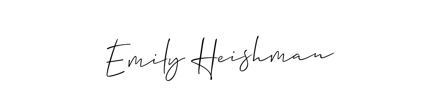 if you are searching for the best signature style for your name Emily Heishman. so please give up your signature search. here we have designed multiple signature styles  using Allison_Script. Emily Heishman signature style 2 images and pictures png