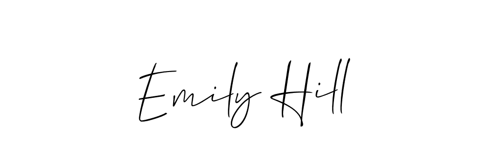 Use a signature maker to create a handwritten signature online. With this signature software, you can design (Allison_Script) your own signature for name Emily Hill. Emily Hill signature style 2 images and pictures png