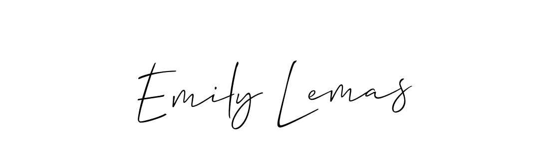 Make a beautiful signature design for name Emily Lemas. With this signature (Allison_Script) style, you can create a handwritten signature for free. Emily Lemas signature style 2 images and pictures png