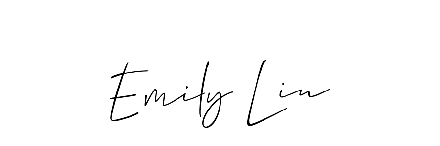 Emily Lin stylish signature style. Best Handwritten Sign (Allison_Script) for my name. Handwritten Signature Collection Ideas for my name Emily Lin. Emily Lin signature style 2 images and pictures png