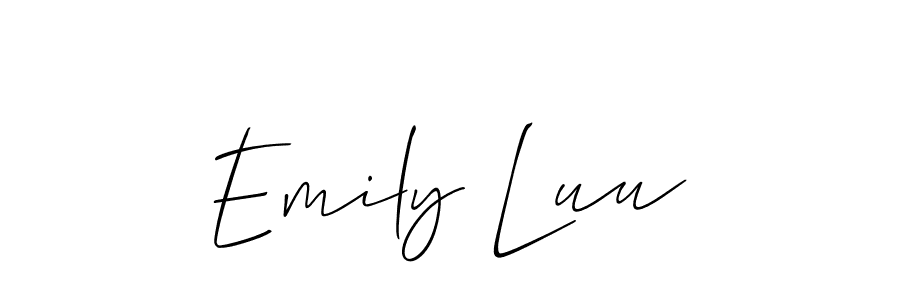 Best and Professional Signature Style for Emily Luu. Allison_Script Best Signature Style Collection. Emily Luu signature style 2 images and pictures png