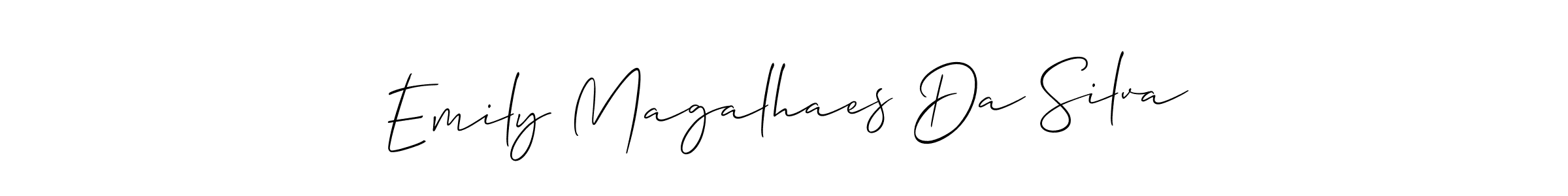 Emily Magalhaes Da Silva stylish signature style. Best Handwritten Sign (Allison_Script) for my name. Handwritten Signature Collection Ideas for my name Emily Magalhaes Da Silva. Emily Magalhaes Da Silva signature style 2 images and pictures png