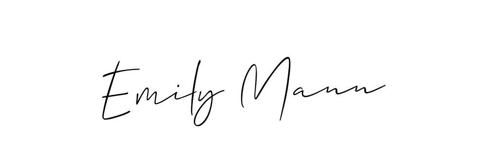 How to make Emily Mann name signature. Use Allison_Script style for creating short signs online. This is the latest handwritten sign. Emily Mann signature style 2 images and pictures png