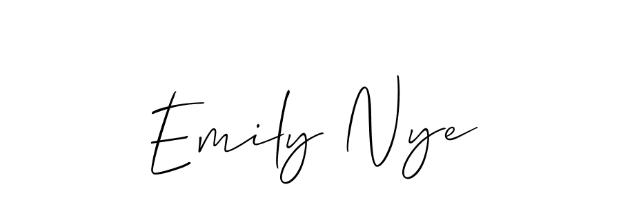 Emily Nye stylish signature style. Best Handwritten Sign (Allison_Script) for my name. Handwritten Signature Collection Ideas for my name Emily Nye. Emily Nye signature style 2 images and pictures png