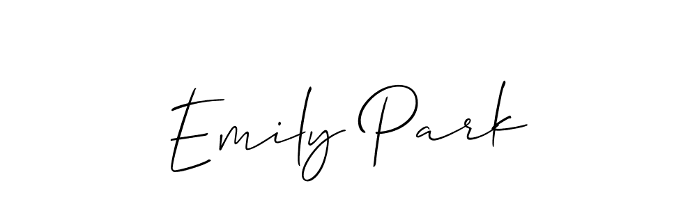 How to make Emily Park name signature. Use Allison_Script style for creating short signs online. This is the latest handwritten sign. Emily Park signature style 2 images and pictures png
