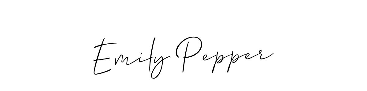 Use a signature maker to create a handwritten signature online. With this signature software, you can design (Allison_Script) your own signature for name Emily Pepper. Emily Pepper signature style 2 images and pictures png