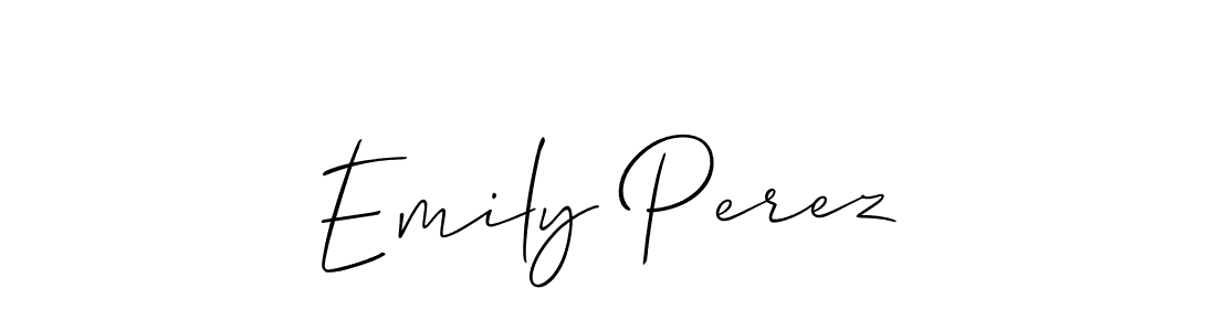 The best way (Allison_Script) to make a short signature is to pick only two or three words in your name. The name Emily Perez include a total of six letters. For converting this name. Emily Perez signature style 2 images and pictures png