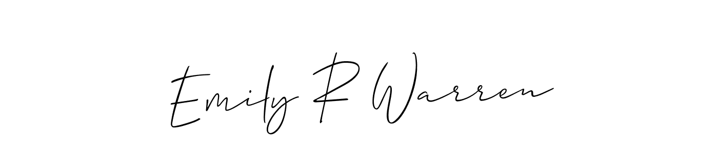 Allison_Script is a professional signature style that is perfect for those who want to add a touch of class to their signature. It is also a great choice for those who want to make their signature more unique. Get Emily R Warren name to fancy signature for free. Emily R Warren signature style 2 images and pictures png