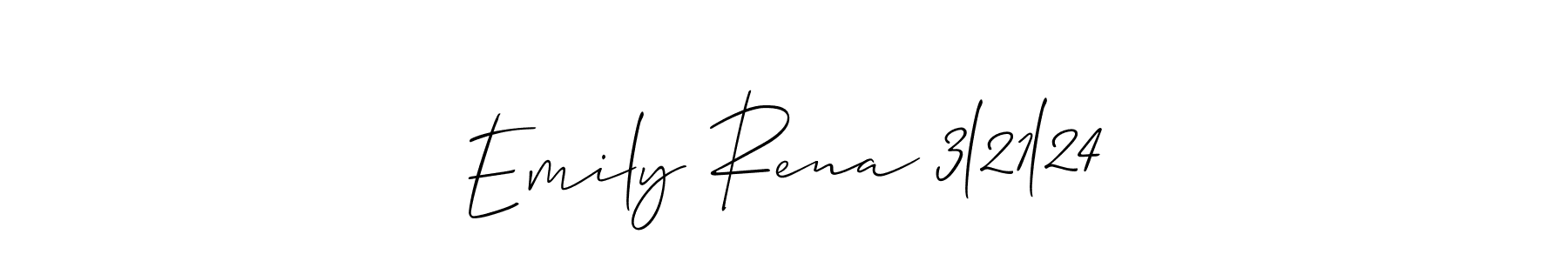 Use a signature maker to create a handwritten signature online. With this signature software, you can design (Allison_Script) your own signature for name Emily Rena 3l21l24. Emily Rena 3l21l24 signature style 2 images and pictures png