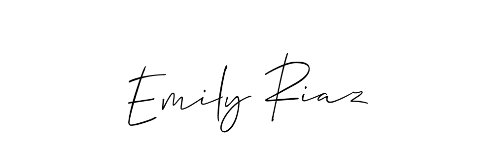 How to make Emily Riaz name signature. Use Allison_Script style for creating short signs online. This is the latest handwritten sign. Emily Riaz signature style 2 images and pictures png