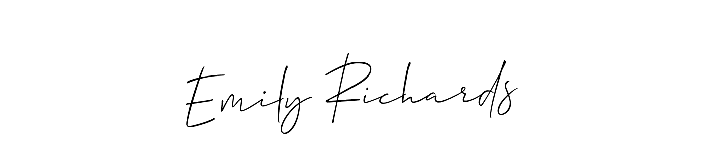 How to make Emily Richards name signature. Use Allison_Script style for creating short signs online. This is the latest handwritten sign. Emily Richards signature style 2 images and pictures png