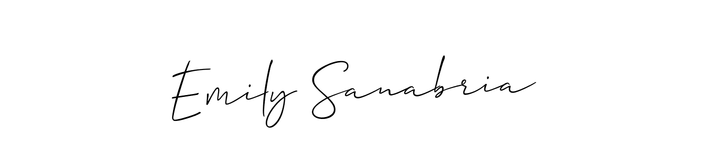 Allison_Script is a professional signature style that is perfect for those who want to add a touch of class to their signature. It is also a great choice for those who want to make their signature more unique. Get Emily Sanabria name to fancy signature for free. Emily Sanabria signature style 2 images and pictures png