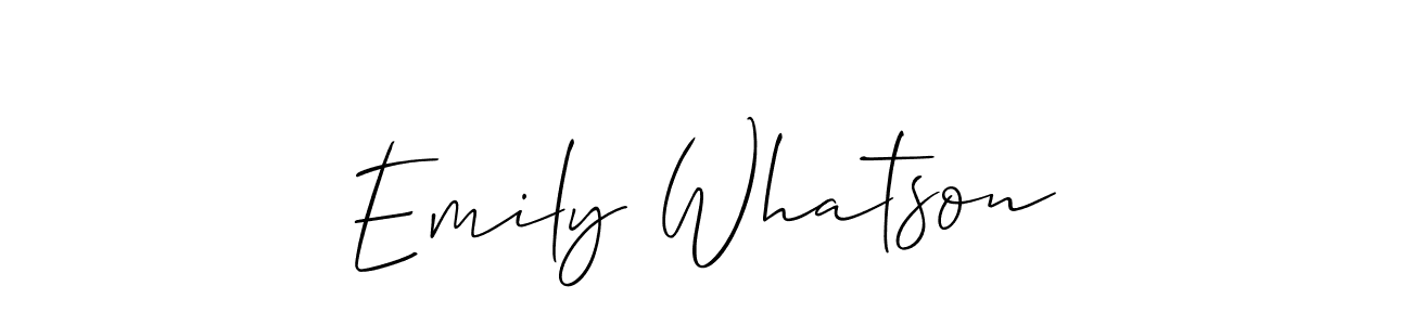 Make a short Emily Whatson signature style. Manage your documents anywhere anytime using Allison_Script. Create and add eSignatures, submit forms, share and send files easily. Emily Whatson signature style 2 images and pictures png