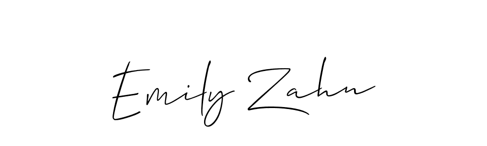 Design your own signature with our free online signature maker. With this signature software, you can create a handwritten (Allison_Script) signature for name Emily Zahn. Emily Zahn signature style 2 images and pictures png