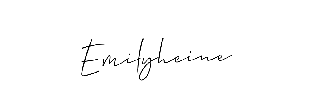 Use a signature maker to create a handwritten signature online. With this signature software, you can design (Allison_Script) your own signature for name Emilyheine. Emilyheine signature style 2 images and pictures png