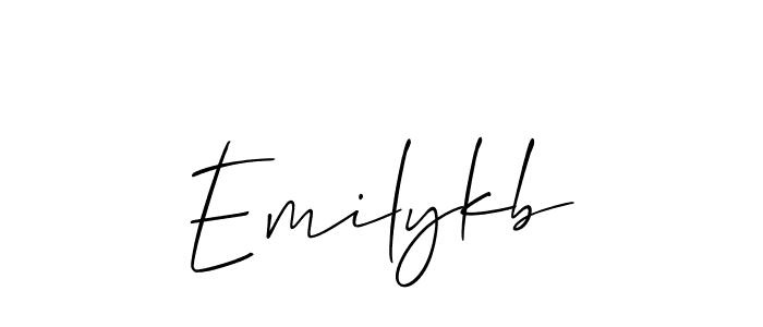 Design your own signature with our free online signature maker. With this signature software, you can create a handwritten (Allison_Script) signature for name Emilykb. Emilykb signature style 2 images and pictures png