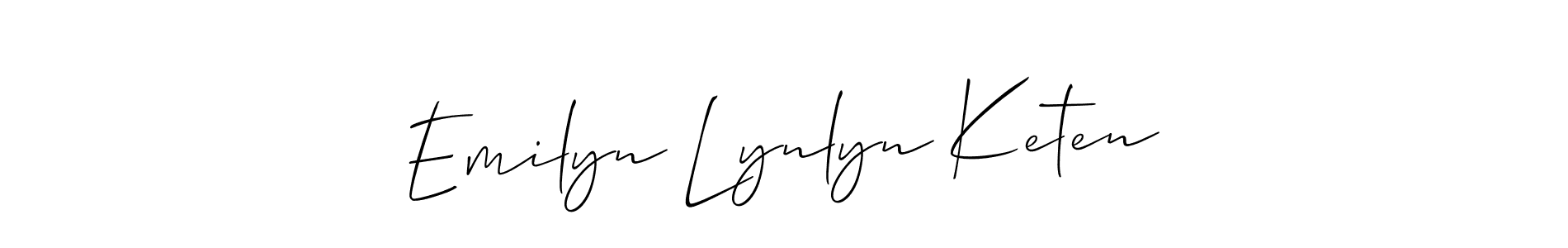 Emilyn Lynlyn Keten stylish signature style. Best Handwritten Sign (Allison_Script) for my name. Handwritten Signature Collection Ideas for my name Emilyn Lynlyn Keten. Emilyn Lynlyn Keten signature style 2 images and pictures png