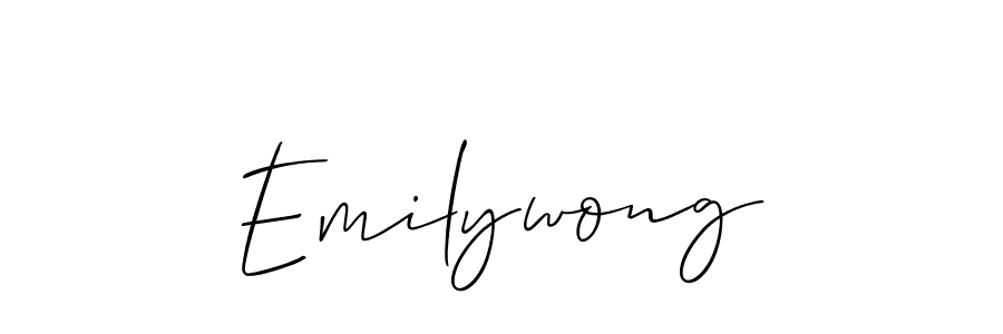 Create a beautiful signature design for name Emilywong. With this signature (Allison_Script) fonts, you can make a handwritten signature for free. Emilywong signature style 2 images and pictures png