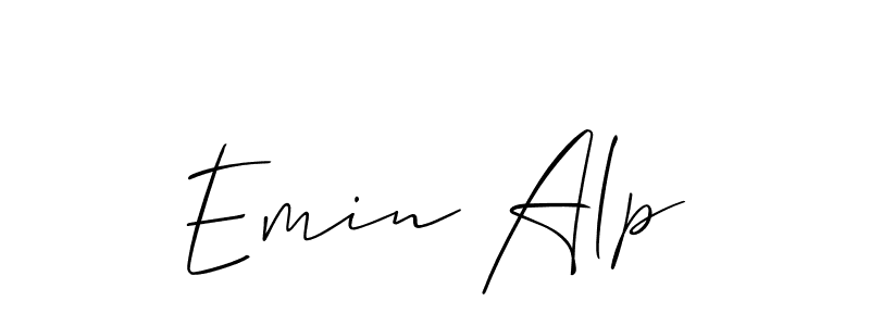 You should practise on your own different ways (Allison_Script) to write your name (Emin Alp) in signature. don't let someone else do it for you. Emin Alp signature style 2 images and pictures png