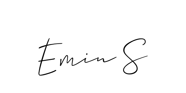 Emin S stylish signature style. Best Handwritten Sign (Allison_Script) for my name. Handwritten Signature Collection Ideas for my name Emin S. Emin S signature style 2 images and pictures png