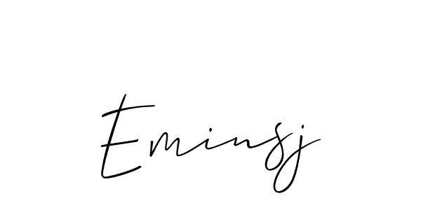 Make a beautiful signature design for name Eminsj. With this signature (Allison_Script) style, you can create a handwritten signature for free. Eminsj signature style 2 images and pictures png