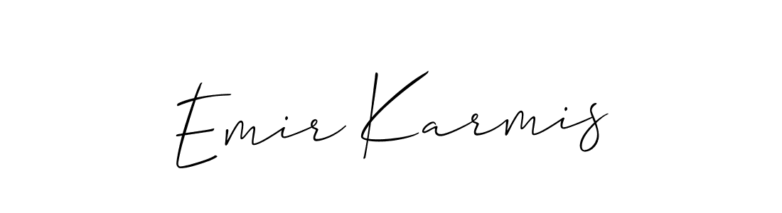 You should practise on your own different ways (Allison_Script) to write your name (Emir Karmis) in signature. don't let someone else do it for you. Emir Karmis signature style 2 images and pictures png
