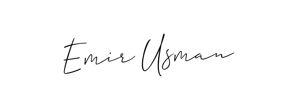 You should practise on your own different ways (Allison_Script) to write your name (Emir Usman) in signature. don't let someone else do it for you. Emir Usman signature style 2 images and pictures png