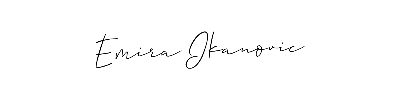Similarly Allison_Script is the best handwritten signature design. Signature creator online .You can use it as an online autograph creator for name Emira Ikanovic. Emira Ikanovic signature style 2 images and pictures png