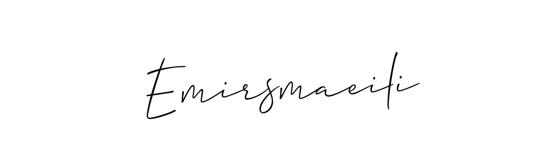 Design your own signature with our free online signature maker. With this signature software, you can create a handwritten (Allison_Script) signature for name Emirsmaeili. Emirsmaeili signature style 2 images and pictures png