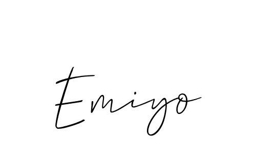 Use a signature maker to create a handwritten signature online. With this signature software, you can design (Allison_Script) your own signature for name Emiyo. Emiyo signature style 2 images and pictures png