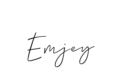 Create a beautiful signature design for name Emjey. With this signature (Allison_Script) fonts, you can make a handwritten signature for free. Emjey signature style 2 images and pictures png