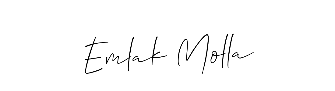 Also we have Emlak Molla name is the best signature style. Create professional handwritten signature collection using Allison_Script autograph style. Emlak Molla signature style 2 images and pictures png