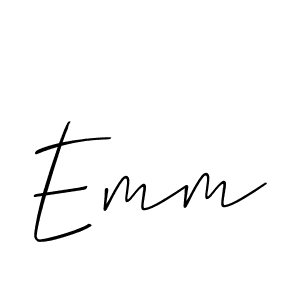 How to make Emm signature? Allison_Script is a professional autograph style. Create handwritten signature for Emm name. Emm signature style 2 images and pictures png