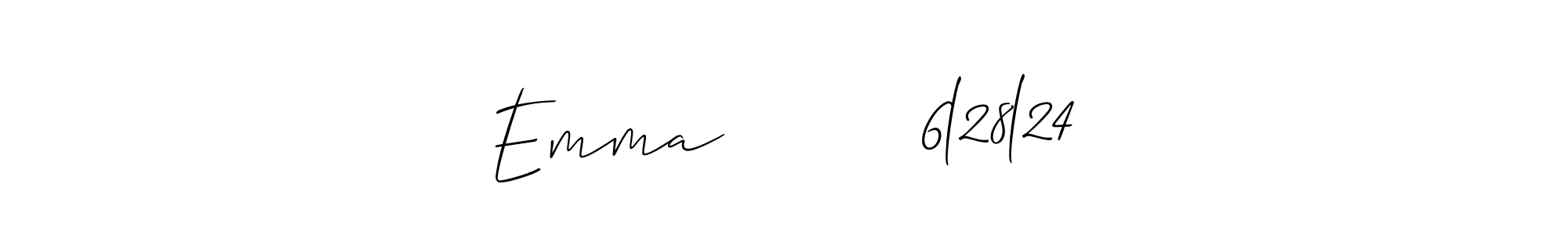How to make Emma         6l28l24 signature? Allison_Script is a professional autograph style. Create handwritten signature for Emma         6l28l24 name. Emma         6l28l24 signature style 2 images and pictures png