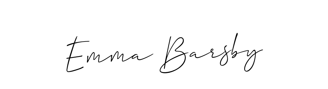 Emma Barsby stylish signature style. Best Handwritten Sign (Allison_Script) for my name. Handwritten Signature Collection Ideas for my name Emma Barsby. Emma Barsby signature style 2 images and pictures png