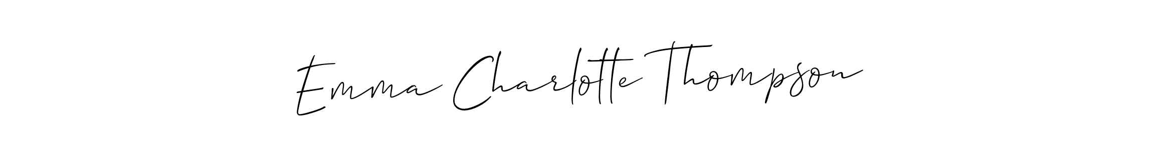 Emma Charlotte Thompson stylish signature style. Best Handwritten Sign (Allison_Script) for my name. Handwritten Signature Collection Ideas for my name Emma Charlotte Thompson. Emma Charlotte Thompson signature style 2 images and pictures png