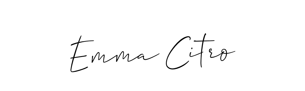 How to make Emma Citro signature? Allison_Script is a professional autograph style. Create handwritten signature for Emma Citro name. Emma Citro signature style 2 images and pictures png