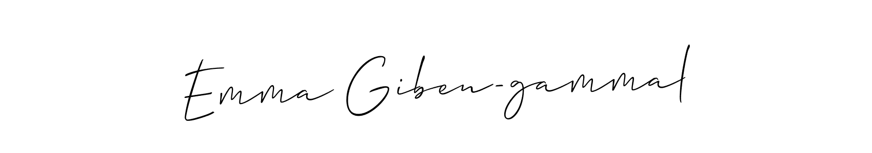 if you are searching for the best signature style for your name Emma Giben-gammal. so please give up your signature search. here we have designed multiple signature styles  using Allison_Script. Emma Giben-gammal signature style 2 images and pictures png