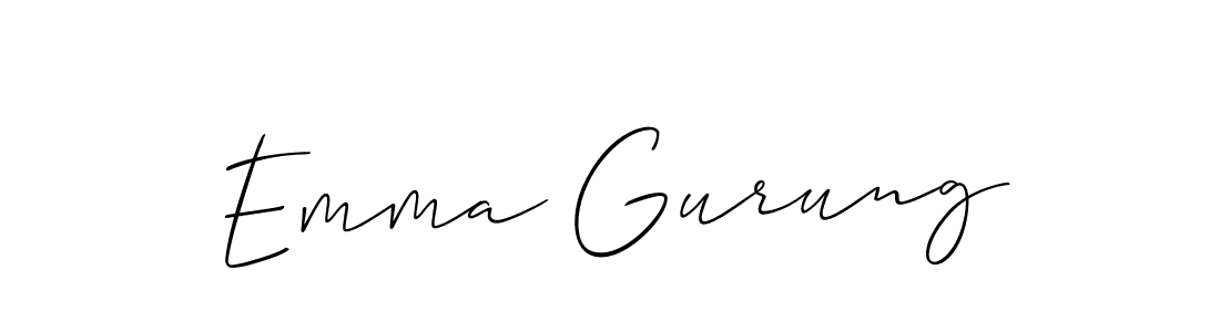 Best and Professional Signature Style for Emma Gurung. Allison_Script Best Signature Style Collection. Emma Gurung signature style 2 images and pictures png