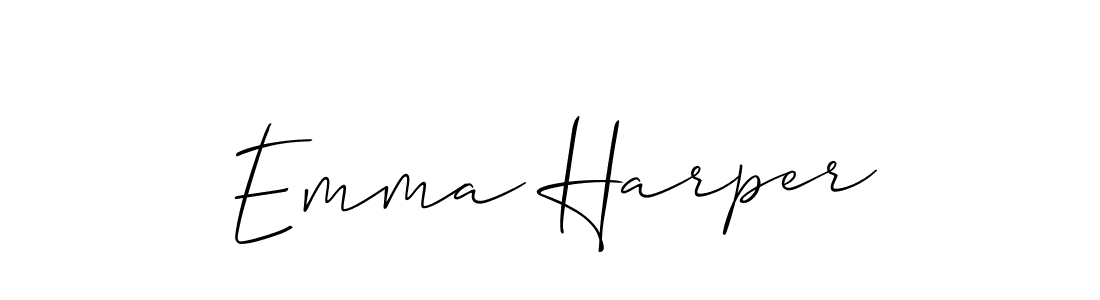 if you are searching for the best signature style for your name Emma Harper. so please give up your signature search. here we have designed multiple signature styles  using Allison_Script. Emma Harper signature style 2 images and pictures png