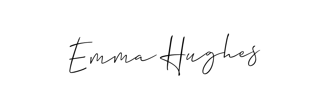 Emma Hughes stylish signature style. Best Handwritten Sign (Allison_Script) for my name. Handwritten Signature Collection Ideas for my name Emma Hughes. Emma Hughes signature style 2 images and pictures png