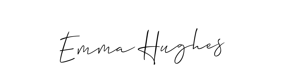 Emma Hughes stylish signature style. Best Handwritten Sign (Allison_Script) for my name. Handwritten Signature Collection Ideas for my name Emma Hughes. Emma Hughes signature style 2 images and pictures png