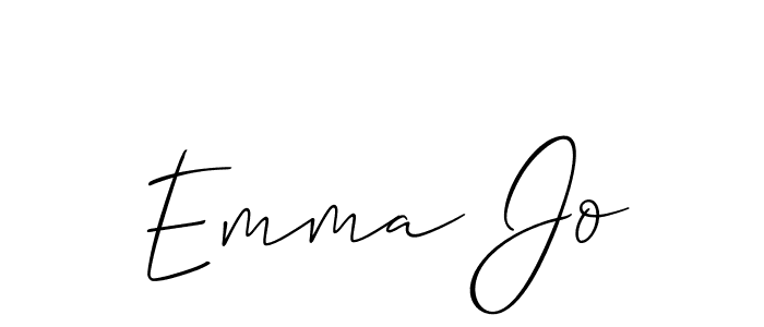 The best way (Allison_Script) to make a short signature is to pick only two or three words in your name. The name Emma Jo include a total of six letters. For converting this name. Emma Jo signature style 2 images and pictures png