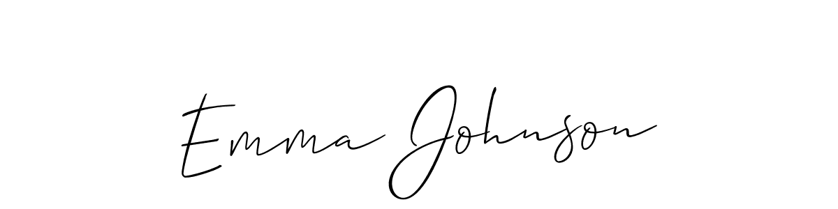 How to make Emma Johnson signature? Allison_Script is a professional autograph style. Create handwritten signature for Emma Johnson name. Emma Johnson signature style 2 images and pictures png