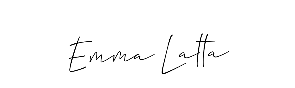 Make a beautiful signature design for name Emma Lalta. With this signature (Allison_Script) style, you can create a handwritten signature for free. Emma Lalta signature style 2 images and pictures png