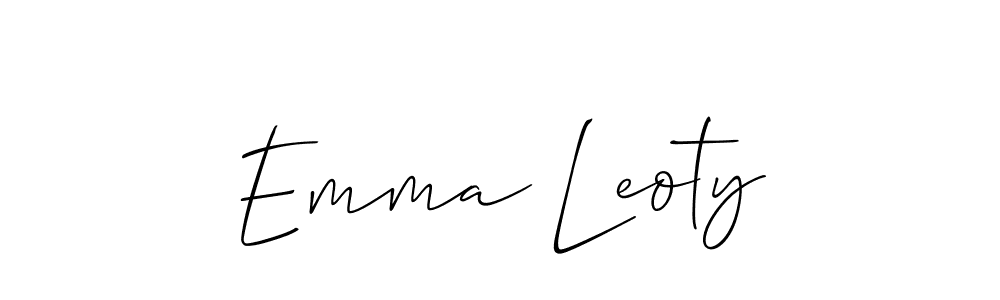 How to make Emma Leoty name signature. Use Allison_Script style for creating short signs online. This is the latest handwritten sign. Emma Leoty signature style 2 images and pictures png