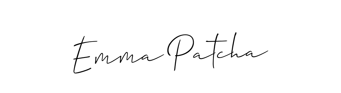 Use a signature maker to create a handwritten signature online. With this signature software, you can design (Allison_Script) your own signature for name Emma Patcha. Emma Patcha signature style 2 images and pictures png