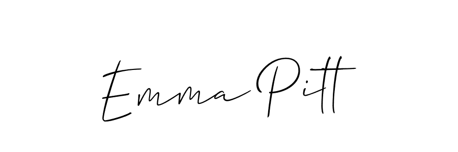 It looks lik you need a new signature style for name Emma Pitt. Design unique handwritten (Allison_Script) signature with our free signature maker in just a few clicks. Emma Pitt signature style 2 images and pictures png