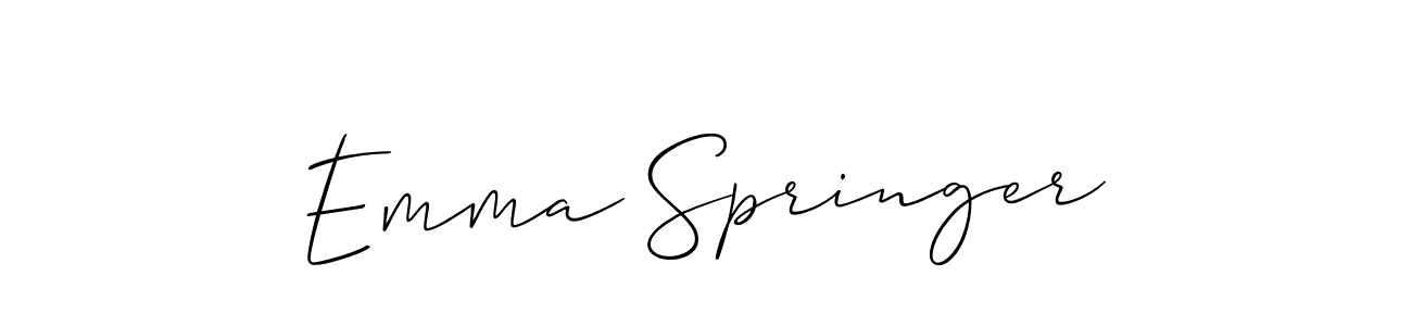 Make a beautiful signature design for name Emma Springer. With this signature (Allison_Script) style, you can create a handwritten signature for free. Emma Springer signature style 2 images and pictures png