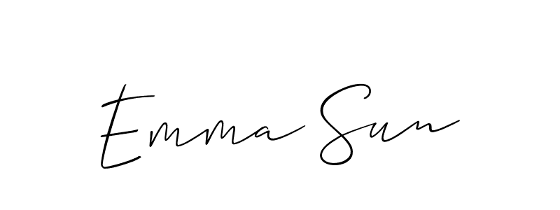 It looks lik you need a new signature style for name Emma Sun. Design unique handwritten (Allison_Script) signature with our free signature maker in just a few clicks. Emma Sun signature style 2 images and pictures png